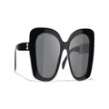 CHANEL Woman Sunglasses Square Sunglasses CH5422B - Frame color: Black, Lens color: Grey
