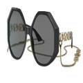 VERSACE Woman Sunglasses VE4395 - Frame color: Black, Lens color: Dark Grey