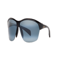MAUI JIM Man Sunglasses Hot Sands - Frame color: Black Shiny, Lens color: Grey Mirror Polar