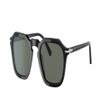 PERSOL Unisex Sunglasses PO3292S - Frame color: Black, Lens color: Polarized Green