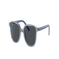 RAY-BAN Unisex Sunglasses RB9093S Leonard Kids - Frame color: Transparent Blue, Lens color: Dark Grey