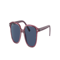RAY-BAN Unisex Sunglasses RB9093S Leonard Kids - Frame color: Transparent Pink, Lens color: Dark Blue