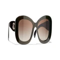 CHANEL Woman Sunglasses Rectangle Sunglasses CH5468B - Frame color: Brown, Lens color: Brown