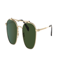 OLIVER PEOPLES Unisex Sunglasses OV1294ST Mandeville - Frame color: Brushed Gold, Lens color: Green