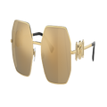 VERSACE Woman Sunglasses VE2248 - Frame color: Gold, Lens color: Brown Mirror Gold