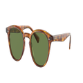 OLIVER PEOPLES Unisex Sunglasses OV5454SU Desmon Sun - Frame color: Semi-Matte LBR, Lens color: Vibrant Green