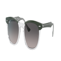 RAY-BAN Unisex Sunglasses RB2298 Hawkeye - Frame color: Green On Transparent, Lens color: Grey