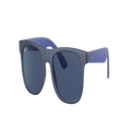 RAY-BAN Unisex Sunglasses RB9069S Justin Kids - Frame color: Transparent Blue, Lens color: Dark Blue