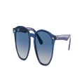 RAY-BAN Unisex Sunglasses RB9070S Kids - Frame color: Transparent Blue, Lens color: Grey Gradient Blue