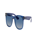 RAY-BAN Unisex Sunglasses RB9052S New Wayfarer Kids - Frame color: Transparent Blue, Lens color: Light Grey/Dark Grey