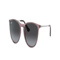 RAY-BAN Unisex Sunglasses RB9060S Erika Kids - Frame color: Transparent Violet, Lens color: Grey Gradient