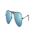 RAY-BAN Unisex Sunglasses RB9506S Aviator Kids - Frame color: Black, Lens color: Blue Flash