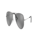 RAY-BAN Unisex Sunglasses RB9506S Aviator Kids - Frame color: Silver, Lens color: Grey/Silver