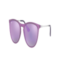RAY-BAN Unisex Sunglasses RB9060S Erika Kids - Frame color: Violet Fluo, Lens color: Grey/Violet