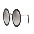 MIU MIU Woman Sunglasses MU 59US - Frame color: Black, Lens color: Gradient Grey Mirror Silver