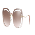 MIU MIU Woman Sunglasses MU 54SS - Frame color: Brown, Lens color: Gradient Brown Mirror Silver