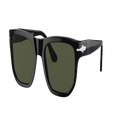 PERSOL Unisex Sunglasses PO3306S - Frame color: Black, Lens color: Green
