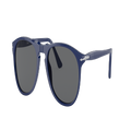 PERSOL Man Sunglasses PO9649S - Frame color: Solid Blue, Lens color: Dark Grey