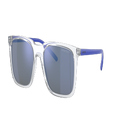 ARNETTE Unisex Sunglasses AN4314 Trigon - Frame color: Crystal, Lens color: Dark Grey Mirror Water Polar