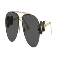 VERSACE Woman Sunglasses VE2250 - Frame color: Gold, Lens color: Dark Grey