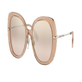 BURBERRY Woman Sunglasses BE4374F Eugenie - Frame color: Brown, Lens color: Brown Mirror Gradient Gold