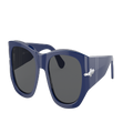 PERSOL Unisex Sunglasses PO3307S - Frame color: Blue, Lens color: Dark Grey