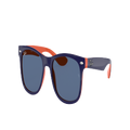 RAY-BAN Unisex Sunglasses RB9052S New Wayfarer Kids - Frame color: Blue On Orange, Lens color: Blue
