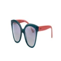 VOGUE EYEWEAR Unisex Sunglasses VJ2001 - Frame color: Top Opal Blue, Lens color: Gradient Blue Mirror Silver