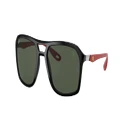 RAY-BAN Man Sunglasses RB4329M Scuderia Ferrari Collection - Frame color: Black, Lens color: Green Classic