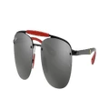 RAY-BAN Man Sunglasses RB3662M Scuderia Ferrari Collection - Frame color: Black, Lens color: Grey Mirror Silver