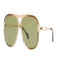 GUCCI Man Sunglasses GG1105S - Frame color: Brown, Lens color: Gold
