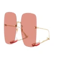GUCCI Woman Sunglasses GG1147S - Frame color: Gold Shiny, Lens color: Pink