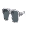 PRADA Man Sunglasses PR 02ZS - Frame color: Transparent Grey, Lens color: Blue