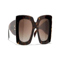 CHANEL Woman Sunglasses Square Sunglasses CH5480HA - Frame color: Dark Tortoise, Lens color: Light Brown