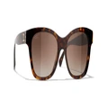 CHANEL Woman Sunglasses Square Sunglasses CH5482H - Frame color: Dark Tortoise, Lens color: Brown