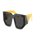 PRADA Man Sunglasses PR 09ZS - Frame color: Black Yellow Marble, Lens color: Dark Grey