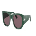 PERSOL Unisex Sunglasses PO3307S - Frame color: Green, Lens color: Dark Violet Polarized