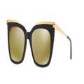 CARTIER Unisex Sunglasses CT0030S - Frame color: Black Gold, Lens color: Grey Mirror