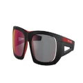 PRADA LINEA ROSSA Man Sunglasses PS 02YS - Frame color: Matte Black/Red, Lens color: Dark Grey Mirror Blue/Red