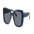 COACH Woman Sunglasses HC8352 CD472 - Frame color: Transparent Blue, Lens color: Blue Solid