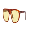 TOM FORD Unisex Sunglasses FT1002 - Frame color: Brown Gold, Lens color: Brown