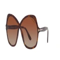 TOM FORD Woman Sunglasses FT1013 - Frame color: Brown Dark, Lens color: Brown Grad