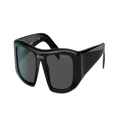 PRADA Woman Sunglasses PR 20WS - Frame color: Black, Lens color: Dark Grey