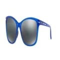 OAKLEY Woman Sunglasses OO9232 Drop In™ Frosted Collection - Frame color: Frosted Denim, Lens color: Black Iridium