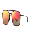 MAUI JIM Unisex Sunglasses Keokea - Frame color: Tortoise Red, Lens color: Hawaii Lava U+2122 Mirror Polarized