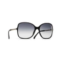 CHANEL Woman Sunglasses Square Sunglasses CH5210Q - Frame color: Black, Lens color: Grey