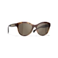 CHANEL Woman Sunglasses Butterfly Sunglasses CH5458 - Frame color: Tortoise, Lens color: Brown