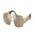 VERSACE Man Sunglasses VE2257 - Frame color: Gold, Lens color: Light Brown Mirror Dark Gold