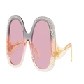 GUCCI Woman Sunglasses GG1235S - Frame color: Transparent Grey, Lens color: Pink