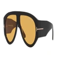 TOM FORD Man Sunglasses FT1044 - Frame color: Black Shiny, Lens color: Brown